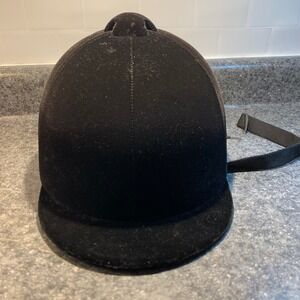 VTG Equestrian Velvet Riding Helmet 1995 Made in USA Lexington KY 6 3/4 Black